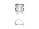 Kofferdam-Klammer - Molaren insgesamt Figur 10, OK links / UK rechts kleine Molaren, breitflächiges Klammermaul