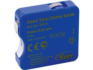 Hawe Stahl-Matrizenband Breite 5 mm, Stärke 0,03 mm, Spenderdose 3 m