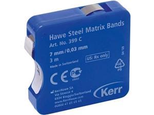 Hawe Stahl-Matrizenband Breite 7 mm, Stärke 0,03 mm, Spenderdose 3 m