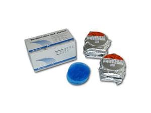 Erkoloc-pro blu blau-transparent, mit Isolierfolie Ø 120 mm (rund) Stärke 2 mm, Packung 50 Stück