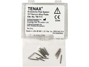TENAX® Posts Titan-Wurzelstifte Schwarz, Ø 1,1 mm, Packung 15 Stück