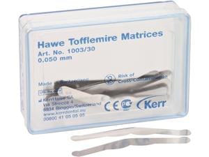 Hawe Tofflemire Matrizen Nr. 1003, Stärke 0,05 mm, Packung 30 Stück