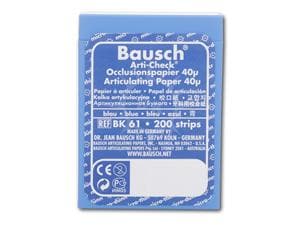 Bausch Occlusionspapier Arti-Check® BK 61, blau, Packung 200 Streifen