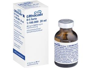 Ultracain™ D-S forte 1:100.000 Flaschen 10 x 20 ml und 10 Entnahmespikes