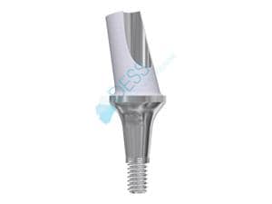 Titanabutment - kompatibel mit Dentsply Ankylos® Höhe 3,0 mm, 15° gewinkelt, mit Rotationsschutz,