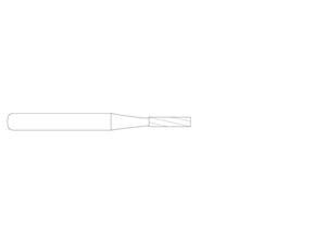 NeoBurr FG.TC, Zylinder flach FG.TC 57SS, ISO 010, kurz, Packung 10 Stück