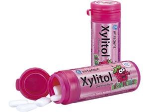 Xylitol Chewing Gum for Kids - Dose Erdbeergeschmack, Packung 30 Stück