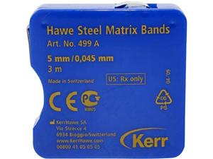 Hawe Stahl-Matrizenband Breite 5 mm, Stärke 0,045 mm, Spenderdose 3 m