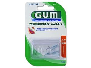 GUM® Proxabrush® Ersatzbürsten Orange, Kerze, Ø 0,9 mm, Packung 6 x 8 Stück
