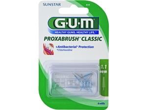 GUM® Proxabrush® Ersatzbürsten Grün, Tanne, Ø 1,1 mm, Packung 6 x 8 Stück