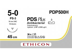 PDS II Plus ungefärbt, monofil - Nadeltyp PRIME PS3 USP 5-0, Länge 0,45 m, Packung 24 Stück