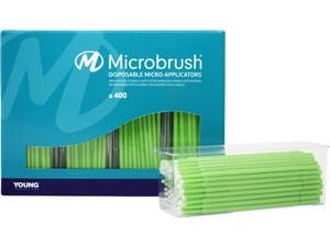 Microbrush® Plus Applikatoren - Nachfüllpackung Grün, regulär, Ø 2,0 mm, Packung 400 Stück