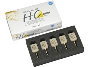 SHOFU Block HC - für Cerec Dentsply Sirona 1-schichtig A2-HT, Packung 5 Stück