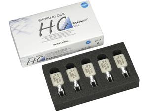 SHOFU Block HC - für Ceramill Amann Girrbach 1-schichtig W2-LT, Packung 5 Stück