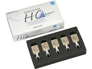 SHOFU Block HC - für Ceramill Amann Girrbach 1-schichtig A2-LT, Packung 5 Stück