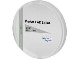 ProArt CAD Splint clear - Ø 98,5 mm Stärke 16 mm