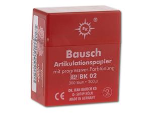 Bausch Artikulationspapier BK 02 rot, Plastik-Kassette, 300 Blatt