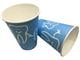 Mundspülbecher Hartpapier - Nachfüllpackung Blau / weiß, Stange 100 Stück