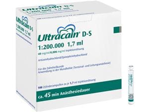 Ultracain™ D-S 1:200.000 Zylinder-Ampullen 100 x 1,7 ml