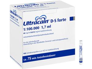 Ultracain™ D-S forte 1:100.000 Zylinder-Ampullen 100 x 1,7 ml