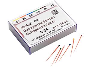 HyFlex™ CM Guttapercha-Spitzen Konizität 04, ISO 020 - 045, Packung 60 Stück