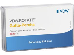 VDW.ROTATE™ Guttapercha - Einzelgröße ISO 025.06, rot, Packung 60 Stück