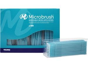 Microbrush® Plus Applikatoren - Nachfüllpackung Petrol, ultrafein, Ø 0,5 mm, Packung 400 Stück