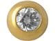 Prodental® Twizzler, Zahnschmuck Gold mit Edelstein Großer Kreis, Diamant weiß, Ø 2,9 mm