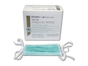 HS-Maxima® Mundschutz chirurgisch zum Binden Grün, 3-lagig, Packung 50 Stück