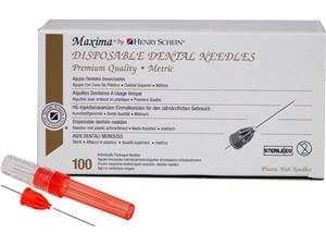 HS-Maxima® Injektionskanülen, Disposable Dental Needles Rot - 25G, 17 x 23 mm, kurz, Ø 0,5 mm, Packung 100 Stück