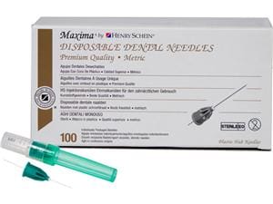 HS-Maxima® Injektionskanülen, Disposable Dental Needles Grün - 30G, 40 x 13 mm, x-kurz, Ø 0,3 mm, Packung 100 Stück