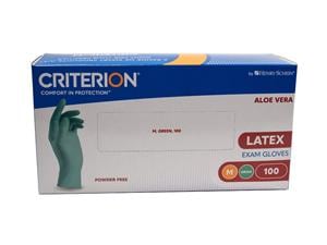 HS-Aloe Latex Handschuhe puderfrei Criterion® Größe M, Packung 100 Stück