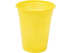HS-Mundspülbecher 180 ml, Einfarbig Gelb, Karton 3.000 Stück