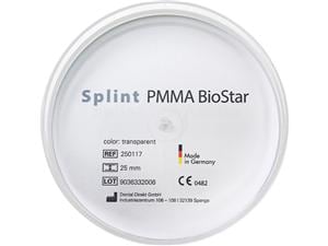 Splint PMMA BioStar - Ø 98,5 mm Transparent, Stärke 25 mm