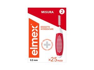 elmex® Interdentalbürsten Größe 2 - rot, Ø 0,5 mm, Packung 25 Stück, Packung 25 Stück