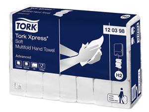 Tork Xpress® weiche Multifold-Handtücher 2-lagig, Format 21,2 x 25,6 cm, Multifold Z, Karton (21 x 180 Tücher) 3.780 Stück