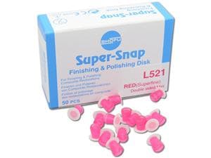 Super-Snap - Scheiben Minischeibe, rot - extra-fein, beidseitig beschichtet, Packung 50 Stück