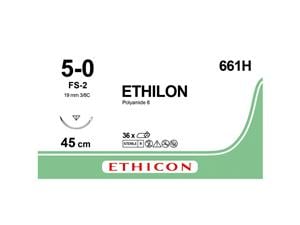 ETHILON schwarz, monofil - Nadeltyp FS2 USP 5-0, Länge 0,45 m (661 H), Packung 36 Stück