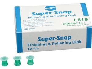 Super-Snap - Scheiben Minischeibe, grün - fein, beidseitig beschichtet, Packung 50 Stück