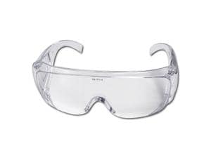 HS-Antifog Schutzbrillen Scheibe klar (geeignet für Brillenträger, Bügel justierbar, seitlich belüftet)