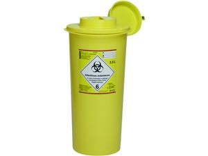HS-Entsorgungsbehälter / Kanülensammler 3,5 Liter, (B x T x H) 14,5 x 14,5 x 31,4 cm