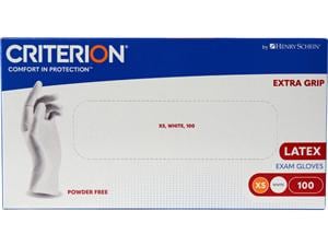 HS-Latex Handschuhe Extra Grip puderfrei Criterion® Größe XS, Packung 100 Stück