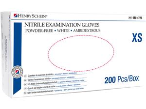 HS-Nitril Soft Handschuhe puderfrei, weiß Größe XS, Packung 200 Stück