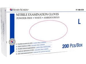 HS-Nitril Soft Handschuhe puderfrei, weiß Größe L, Packung 200 Stück