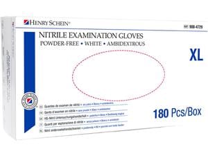 HS-Nitril Soft Handschuhe puderfrei, weiß Größe XL, Packung 180 Stück