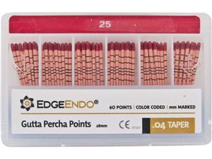 EdgeFile X7 Guttaperchaspitzen Taper 04, ISO 025, rot, Packung 60 Stück