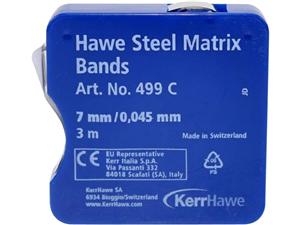 Hawe Stahl-Matrizenband Breite 7 mm, Stärke 0,045 mm, Spenderdose 3 m