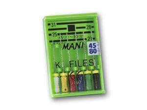 Mani K-Files, Länge 21 mm ISO 006, rosa, Packung 6 Stück