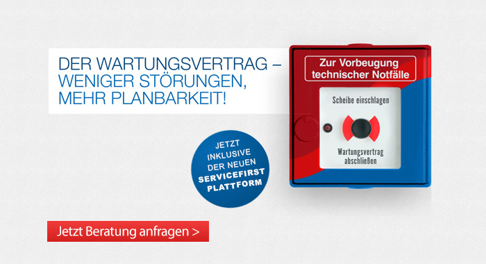 Wartungsvertrag inklusive der neuen ServiceFirst Plattform