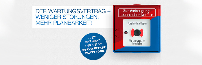 Wartungsvertrag inklusive der neuen ServiceFirst Plattform